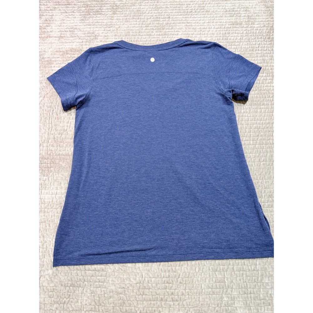 ZELLA Navy Short Sleeve V-Neck T-Shirt Athletic Yoga Size Medium - Picture 2 of 5